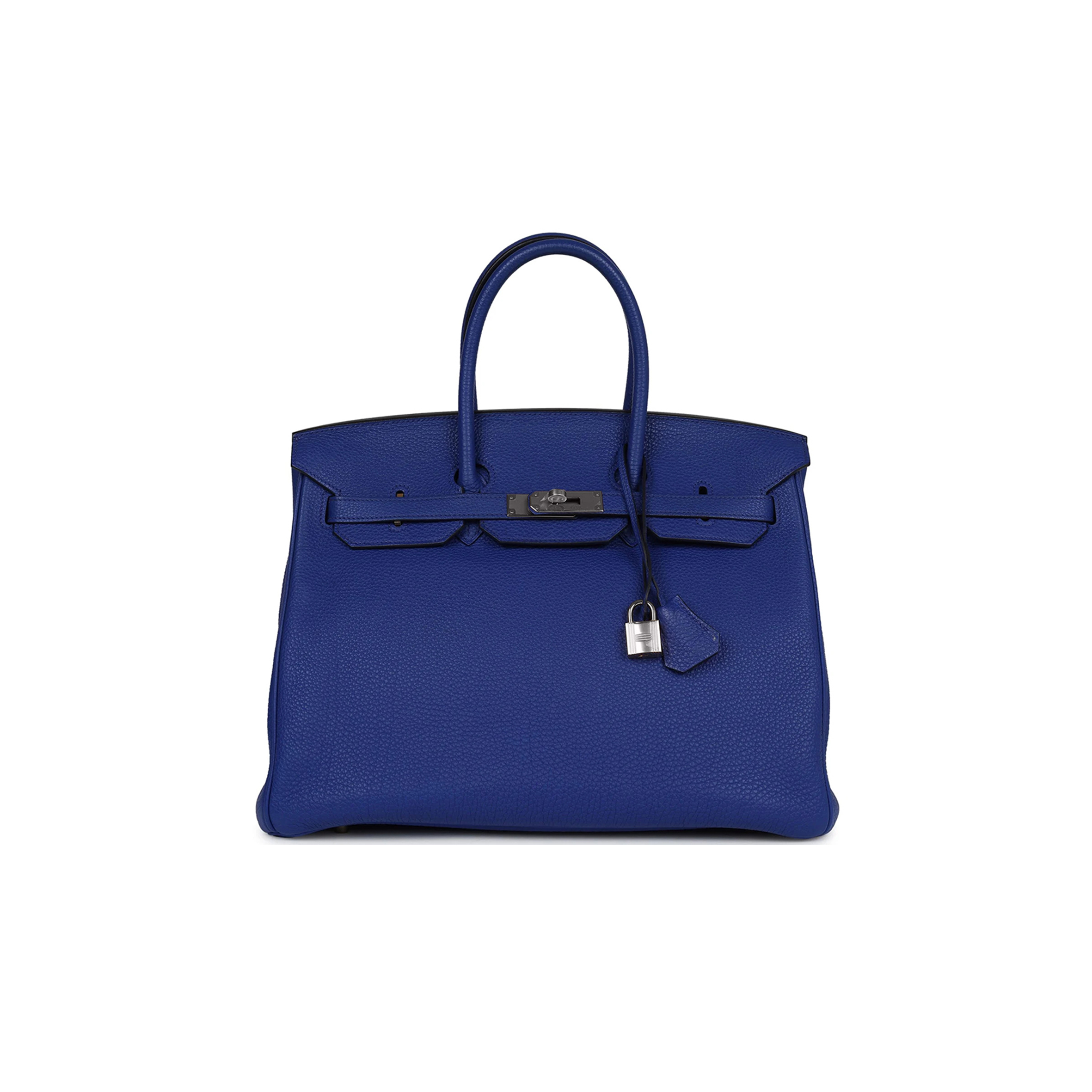 HERMÈS BIRKIN 35 BLEU ELECTRIC TOGO SILVER BUCKLE HARDWARE (35*28*6cm)